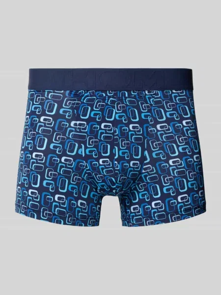 Obcisłe bokserki Slim w kroju slim fit z detalem z logo model Elvis' Hom granatowe