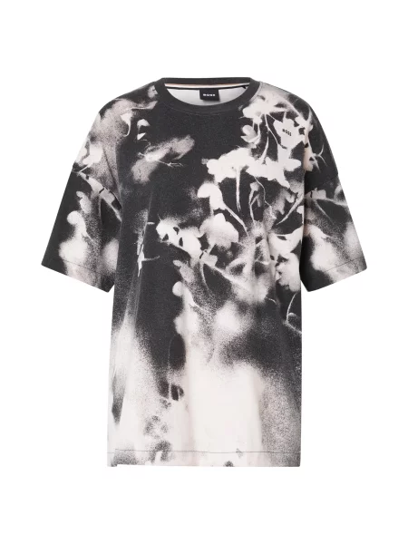 BOSS Tricou Easie negru amestecat alb