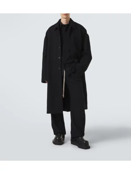 Palton Rick Owens de lână negru