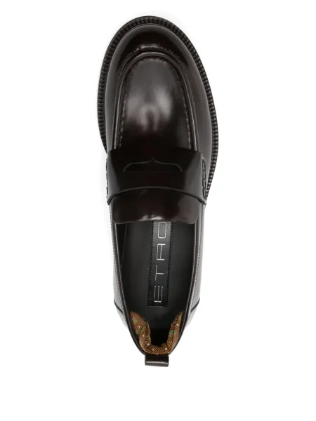 Pantofi loafer Etro din piele maro