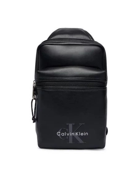 Calvin Klein Geantă crossover Bold Logo Webbing Sling negru