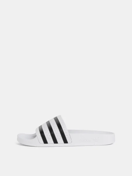 ADIDAS ORIGINALS Šľapky Adilette biela / čierna sivá