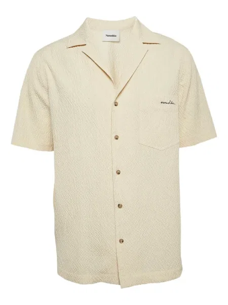 Риза Nanushka бродирана жълто