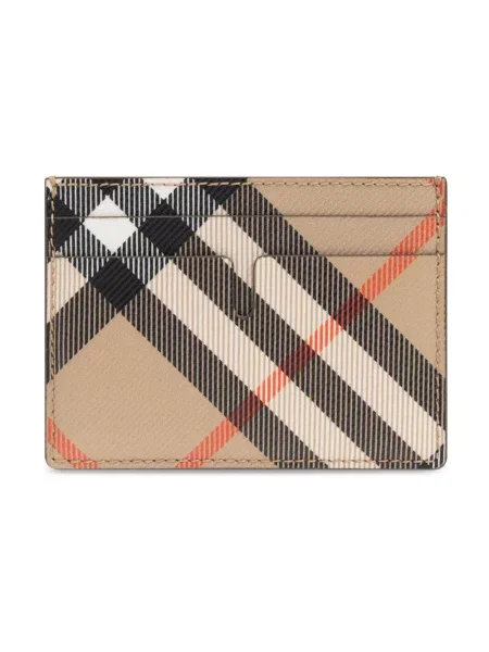 Portfel Burberry w kratę beżowy