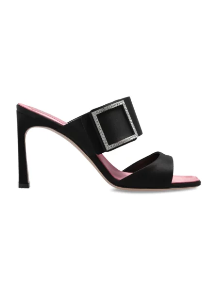 Klapki Roger Vivier skórzane czarne