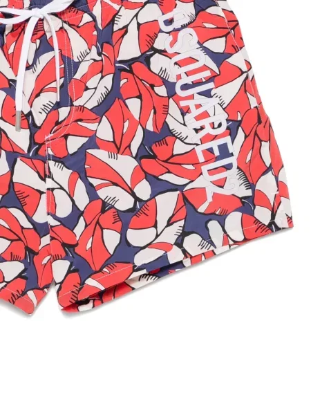 Slip de baie Dsquared2 cu imagine roșu
