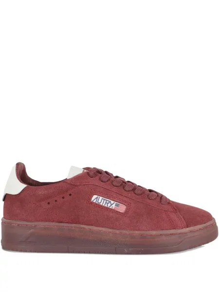 Sneakerși Autry din piele de căprioară roșu