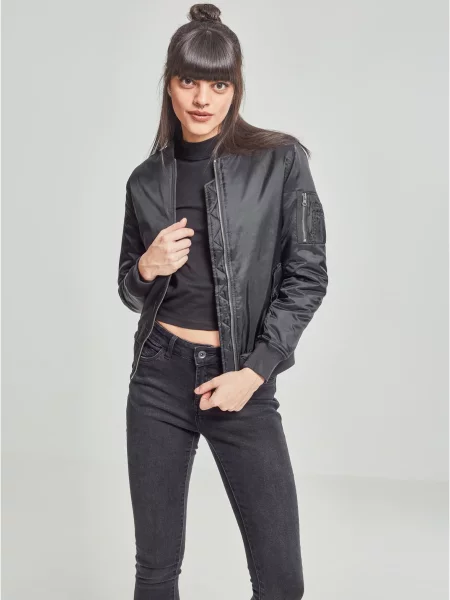 Urban Classics Geacă de primăvară-toamnă negru