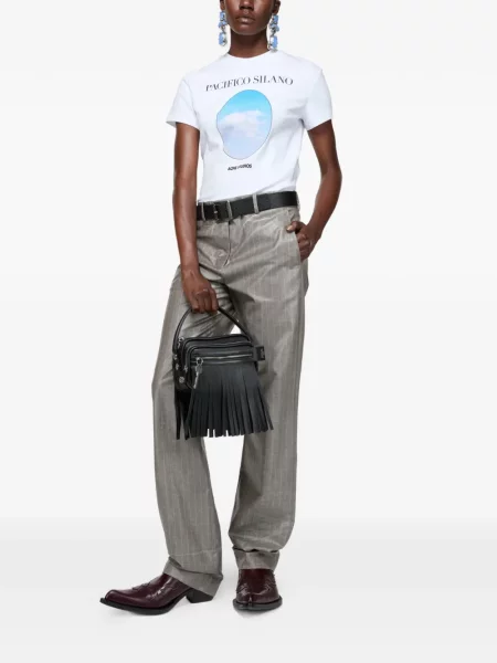 Tricou Acne Studios cu imagine albastru