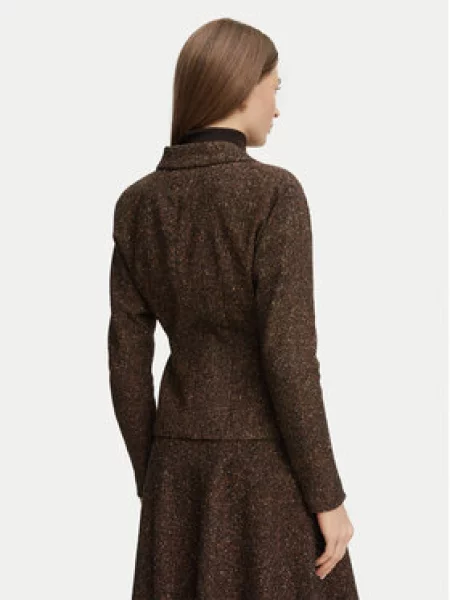 Luisa Spagnoli Suknjič Svolta Temno Cropped Fit rjava