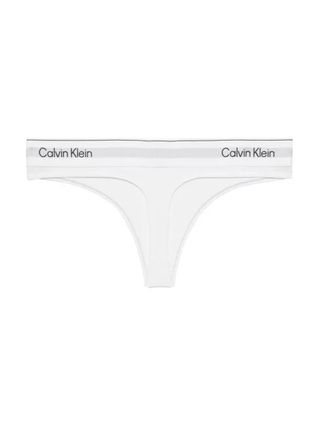 Stringi z elastycznym pasem z logo Calvin Klein Underwear białe