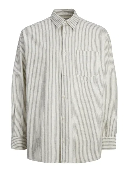 JACK & JONES Cămașă BLICHER gri metalic / negru alb