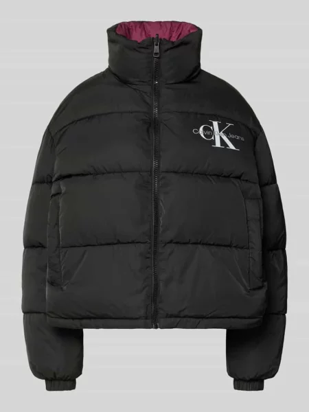 Kurtka z nadrukiem z logo Calvin Klein Jeans czarna