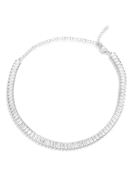 Colier Hzmer Jewelry de cristal argintiu