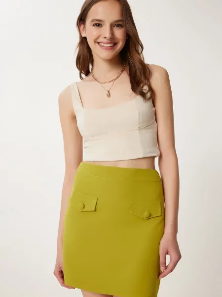 Happiness İstanbul Fustă oliv