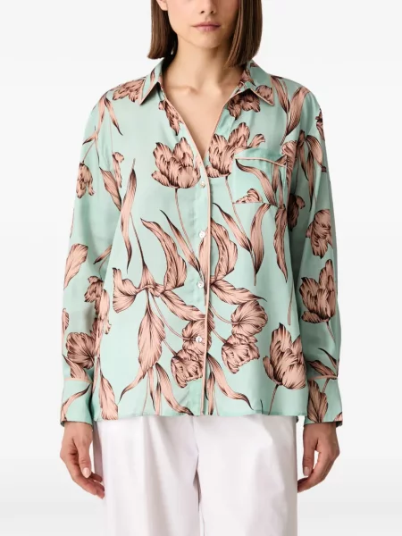 Cămașă Chantelle cu model floral cu imagine verde