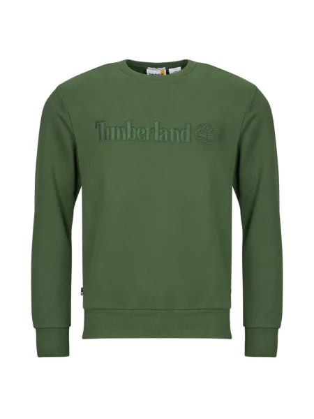 Mikina Timberland Embroidery Tonal Crew Neck black forest green černá