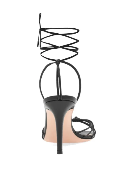 Сандали Gianvito Rossi с връзки с дантела черно