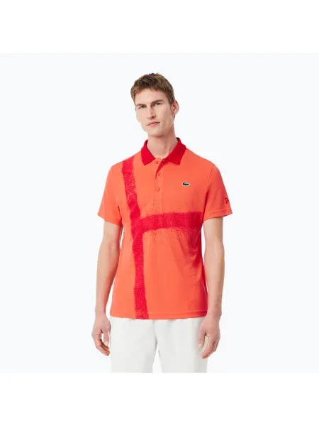 Bărbați Lacoste Polo Tennis Shirt mango tree red roșu