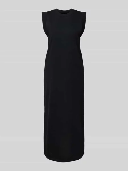 Sukienka dresowa o kroju regular fit z mieszanki bawełny model CHILLI SUMMER' Pieces czarna