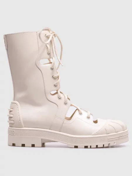 Кожаные ботинки Christian Dior белые