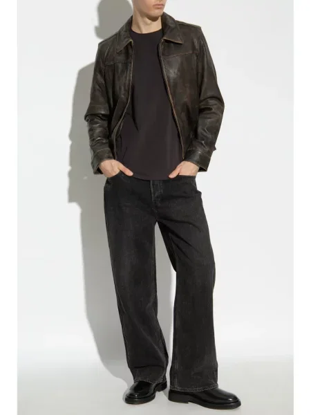 Odinė striukė Allsaints ruda