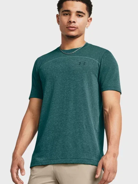 Бесшовная спортивная футболка Under Armour зеленая