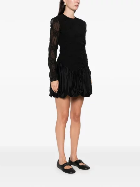 Rochie mini Stine Goya cu model floral de costum negru