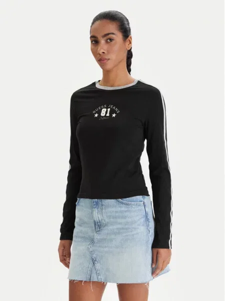 Guess Jeans Bluza črna