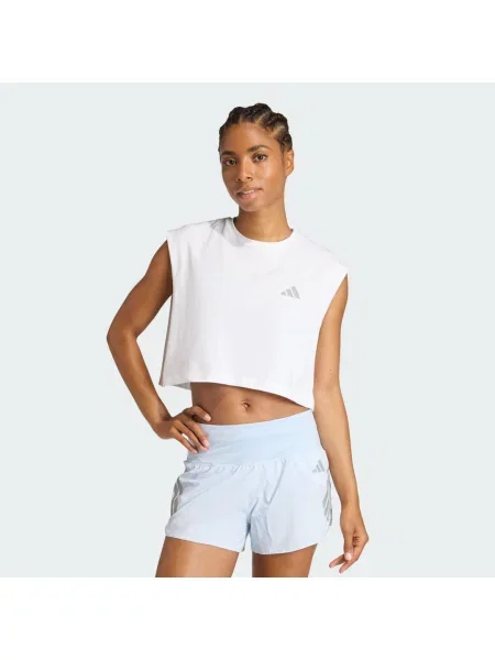 Tričko Running Essentials Crop bílé