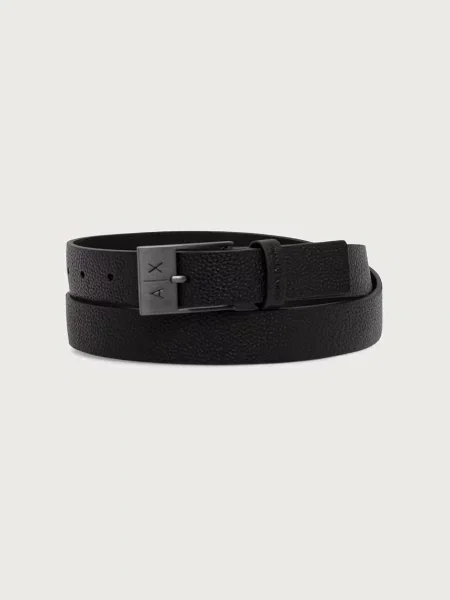 Armani Exchange curea pentru bărbați din piele negru