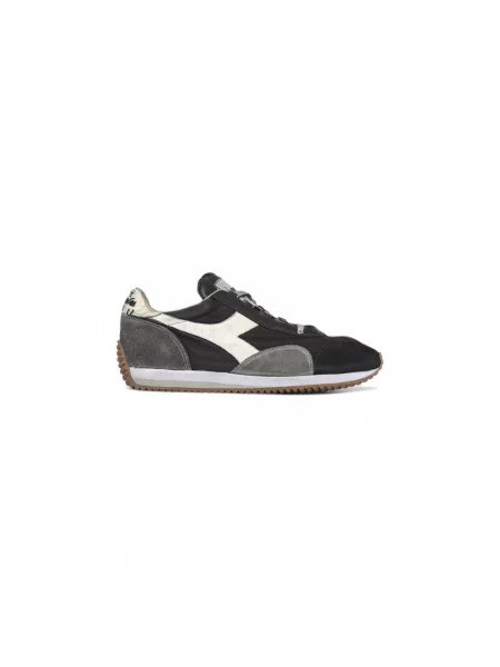 Sneakersy Diadora zamszowe z kamieniami czarne