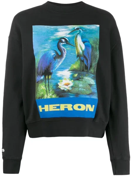 Hanorac Heron Preston cu imagine negru