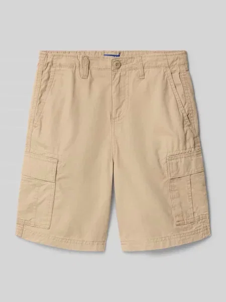 Szorty o kroju regular fit z naszywką z logo model Cole' Jack & Jones beżowe
