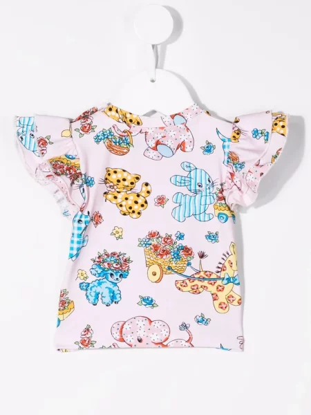 Koszulka dziecięca Moschino różowa