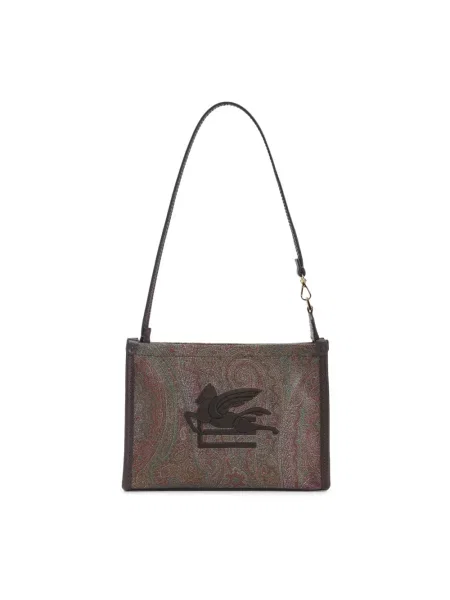 Wielobarwność torebka skórzana Etro skórzana