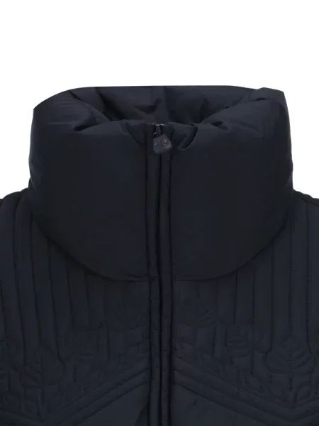 Matlasat geacă Moncler Grenoble cu broderie albastru