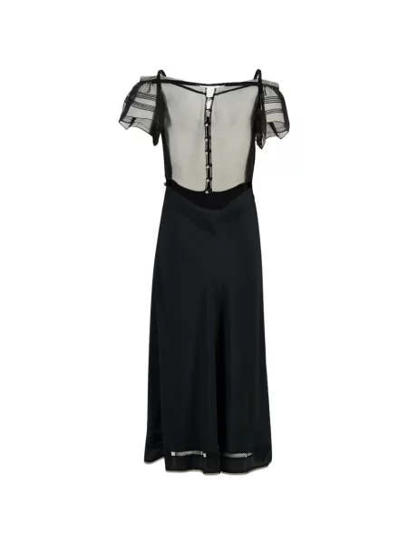 Rochie midi Rabanne plasă negru