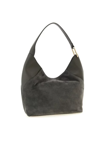 Torebka Furla skórzana szara