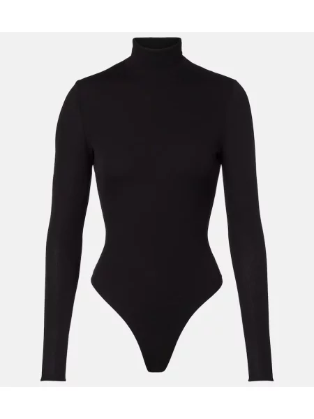 Body Alaïa din jerseu negru
