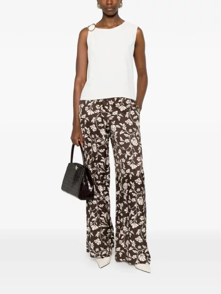 Pantaloni Pennyblack cu model floral maro