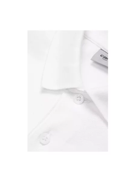 T-shirt Carhartt WIP S/S Chase Pique Polo UNISEX White/ Gold M biała