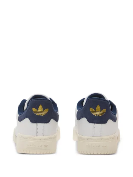 Pantaloni Adidas alergare cu broderie alb