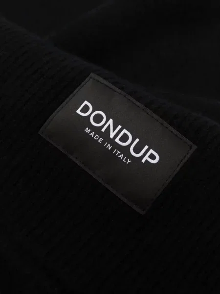 Dzianinowa szal Dondup z logo czarna