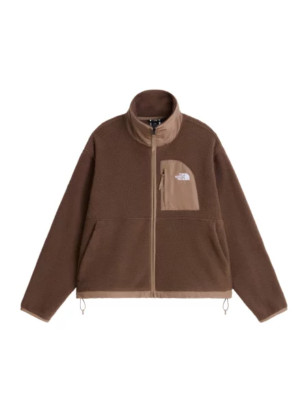 Bluză The North Face din fleece maro