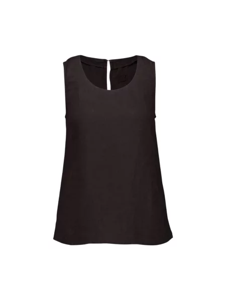Lniany top 120% Lino czarny