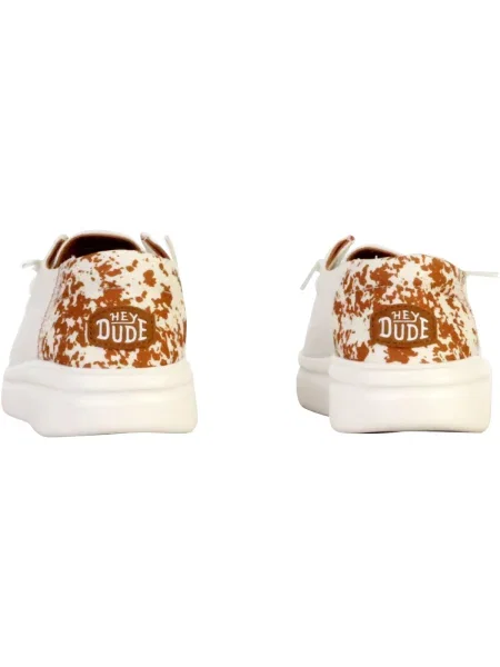 Pantofi Heydude cu imprimeu animal print alb