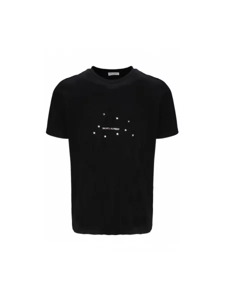Koszulka Saint Laurent z logo czarna