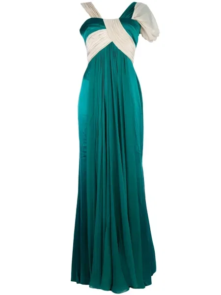 Rochie de seară Zuhair Murad de mătase de costum verde