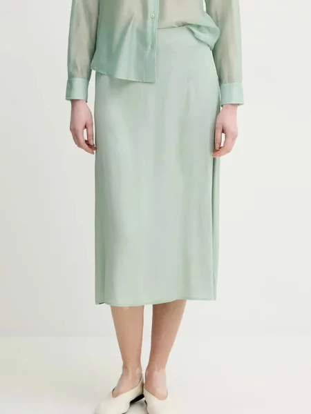 Fustă midi Marc O'polo până la genunchi verde